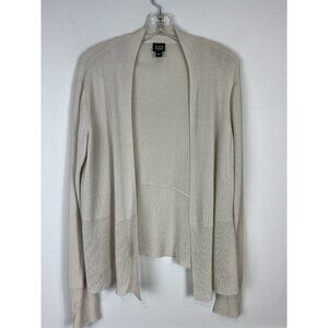 Eileen Fisher Cardigan Knit Sweater Viscose IIvory Large Neutral Capsule Staple